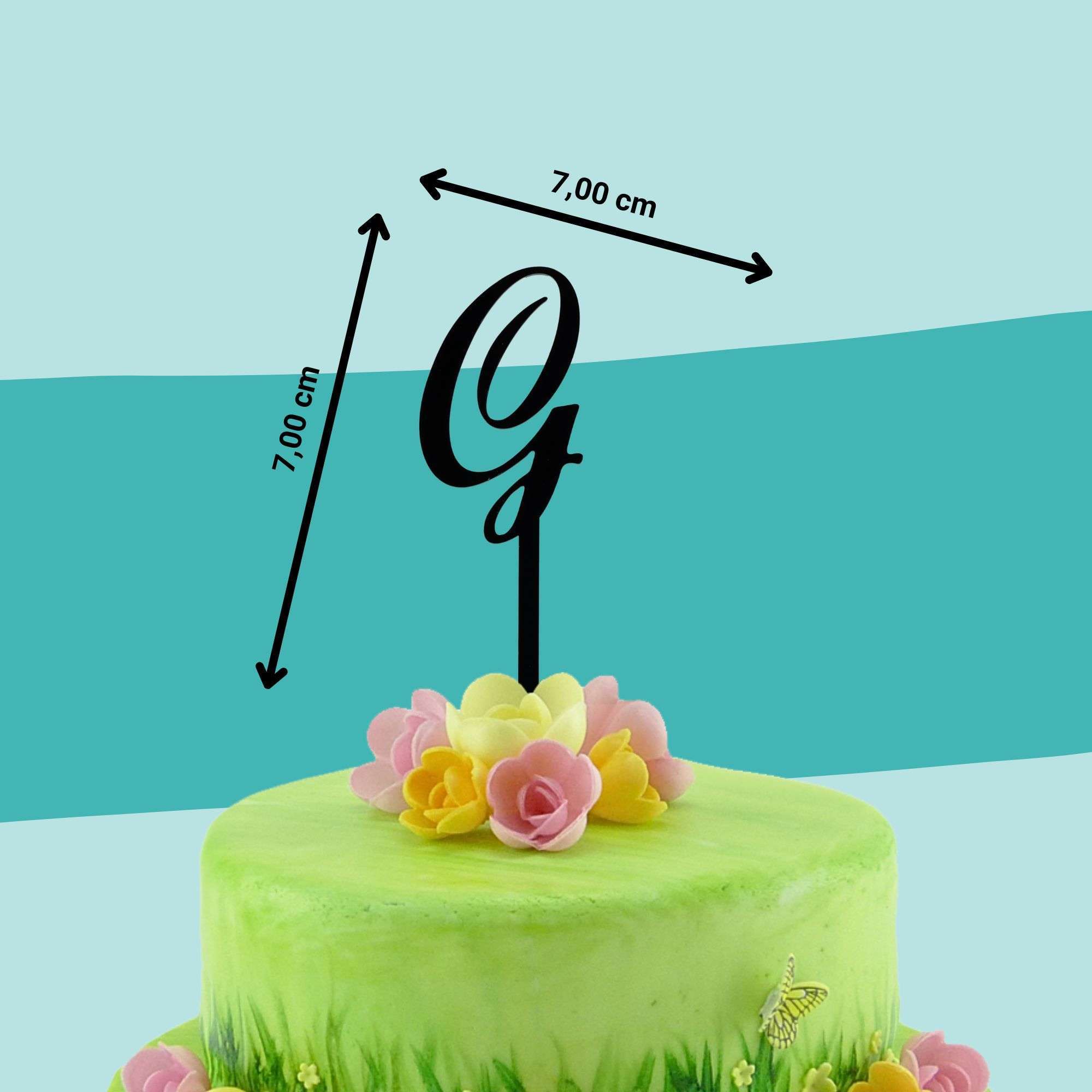 Edler Buchstaben Cake-Topper „G“