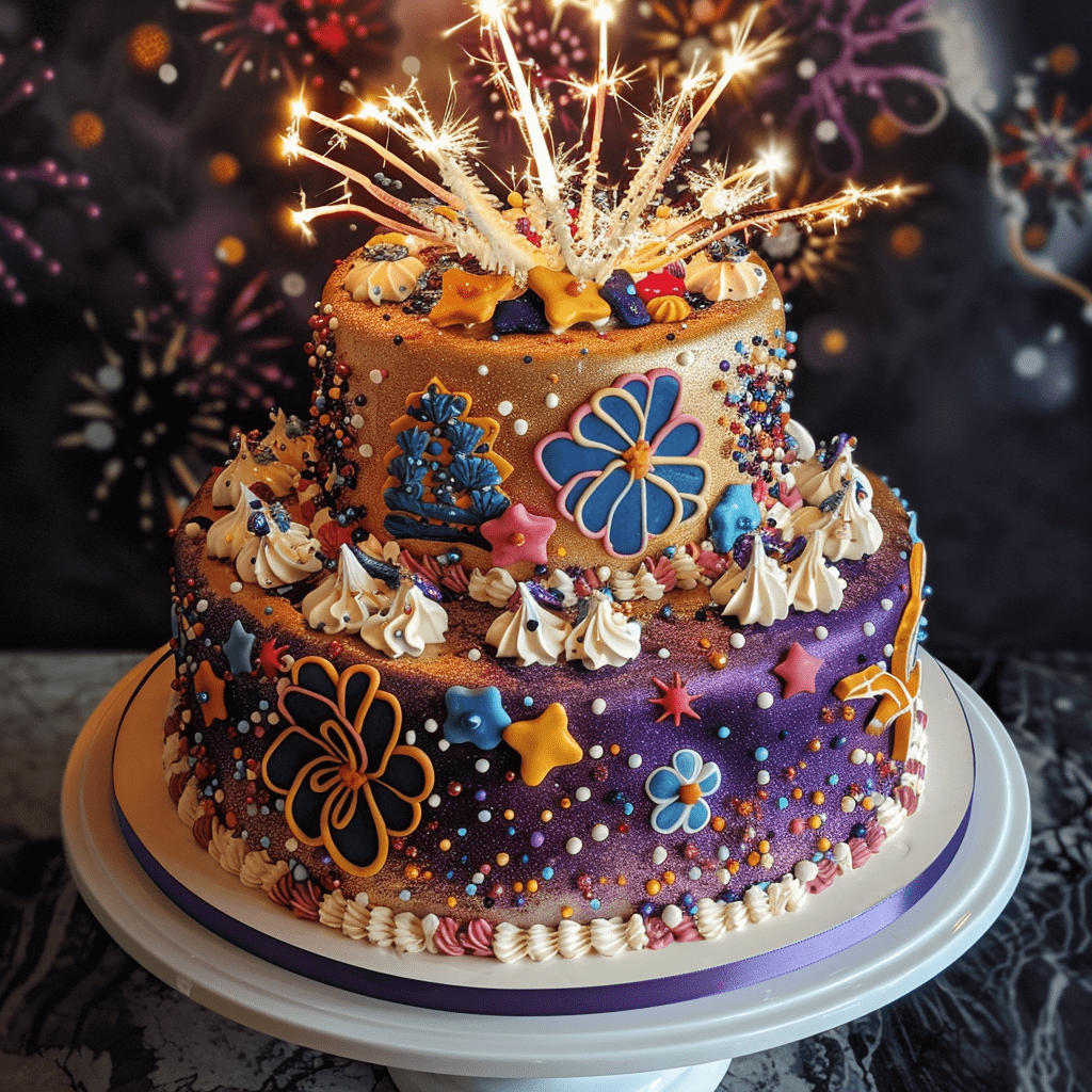 Tortendekoration-Silvester-eine-bunte-Torte-f-r-Neujahr-min
