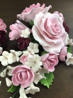 Zuckerblumenbouquet rosa Rosen Maxi Impressionen