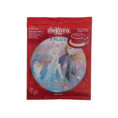 Frozen Motivtorte aufleger mit Anna, Elsa und Olaf im Herbstmotiv