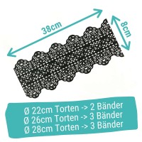 Sweet Lace schwarz Spitzenband Maße