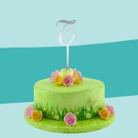 Cake Topper spiegel T auf Torte