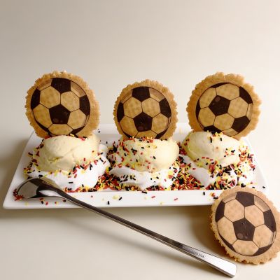 bedruckte Eiswaffeln Fußball 1000 Stück