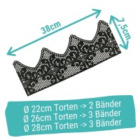 Sweet Lace schwarz Spitzenrand 2 Maße