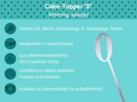 Cake Topper spiegel 0 Bulletpoints