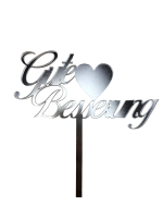 Cake Topper Silber Gute Besserung