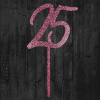 Cake Topper Rosa Glitzer 25