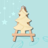 Schokoladen Form Tannenbaum klein Form 275x135x24mm,1x4pc 36,5g, 97x72,5x10mm