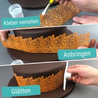 Sweet Lace bronce-gold Step by Step