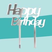 Cake-Topper "Happy Birthday" Spiegel