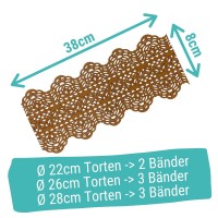 Sweet Lace Pearl Bronce Gold Spitzenrand Maße