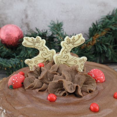 Schokoladendeko Rentier & Weihnachtsbaum