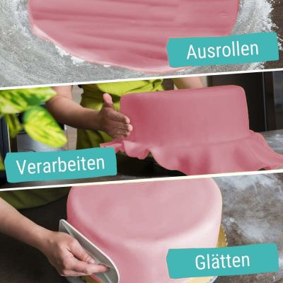 Ausrollfondant Dunkel Pink 250 g
