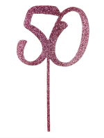 Cake Topper Glitzer Rosa 50
