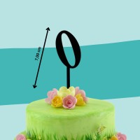 Cake-Topper schwarz O Maße