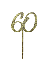 Cake-Topper 60 Glitzergold