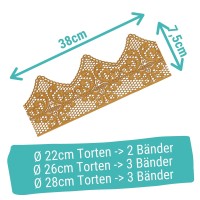 Sweet lace-pearl gold "Spitzenrand 2" essbare Spitze - fertig zum Gebrauch