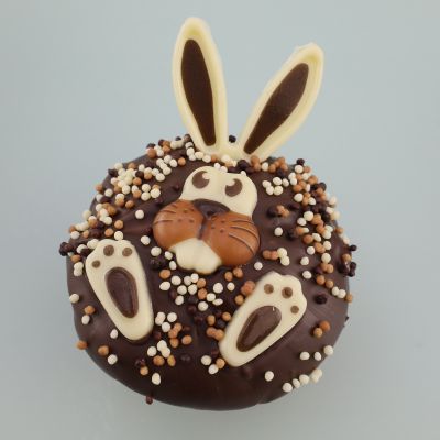 Süßer Ostermuffin mit Hasenaufleger