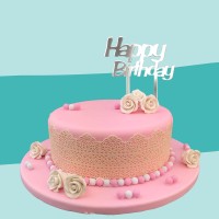 Cake-Topper "Happy Birthday" Spiegel