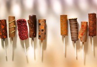 Schokoladenlollies mit Transferfolien