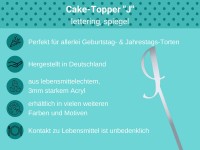 Cake Topper spiegel J Bulletpoints