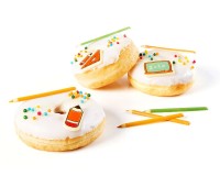 Donuts mit Schulanfang Schokoladendeko