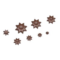 Schokoladen Form 3D Tannebaum Form 275x135x24mm, 1x8pc 8 fig151g 80x80x84mm,
