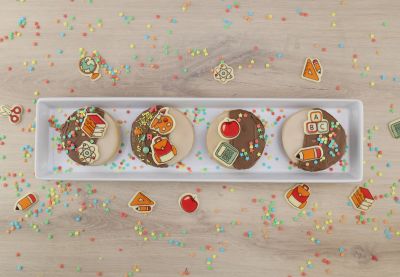 bunte schulanfang schokolade aufleger, essbare confetti und amerikaner