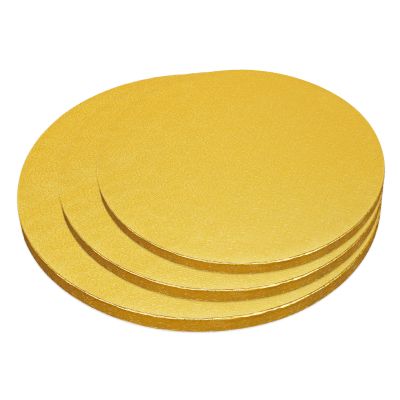 Tortenplatte rund 250 x 10 mm Gold 5 Stck