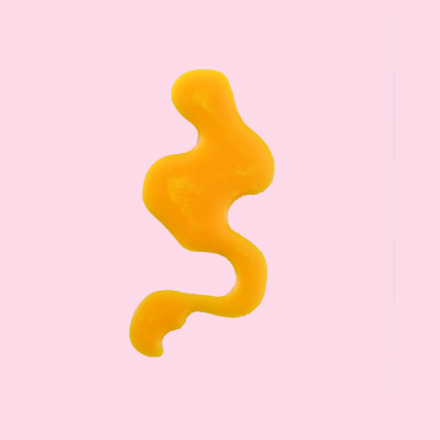 Gelbe kakaobutter wirbel