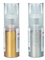 Pumppuder Glitzer silber und gold