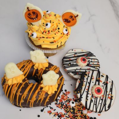 Kleingebäck mit halloeween aufleger