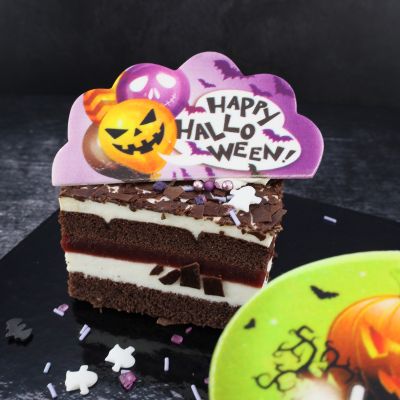  dessert with cute halloween-auflger  Dessert mit niedlichen Halloween-auflger