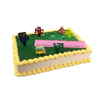 Motivtorte Schulanfang mit rosa Lineal