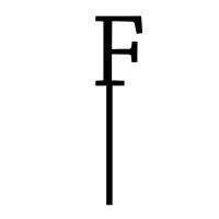 Cake-Topper "F" Straight dünn, schwarz