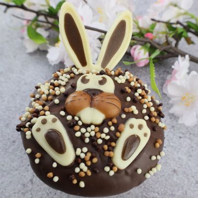 Süßer Ostermuffin mit Hasenaufleger