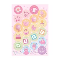 Baby Girl Mini Aufleger 3,4cm 20 Stück