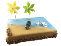 Tortendekoration Robbe liegend