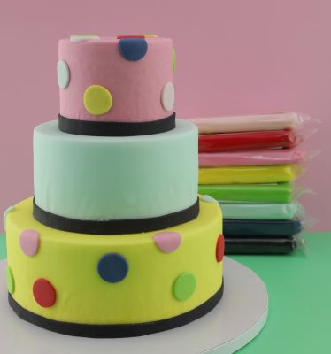 Ausrollfondant Set Bunt 8x 250gr