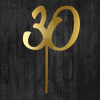 Cake-Topper 30 Gold