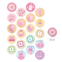 Baby Girl Mini Aufleger 3,4cm 20 Stück