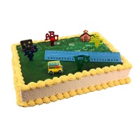 Motivtorte Schulanfang mit blauem Lineal