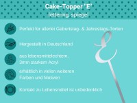 Cake Topper spiegel E Bulletpoints