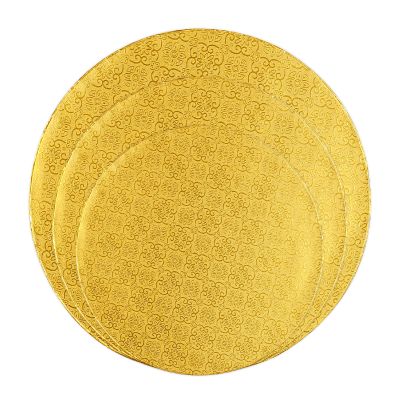 Tortenplatte rund 250 x 10 mm Gold 5 Stck