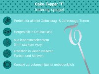 Cake Topper spiegel T Bulletpoints