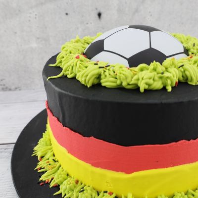 Torte mit fußball pop-top