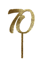 Cake-Topper 70 Glitzergold