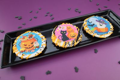 6 x Halloween-Tortenaufleger, ca. 58 mm