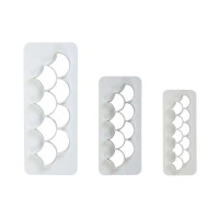 3 Geometrische Multicutter Fischschuppen