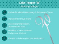 Cake Topper spiegel W Bulletpoints